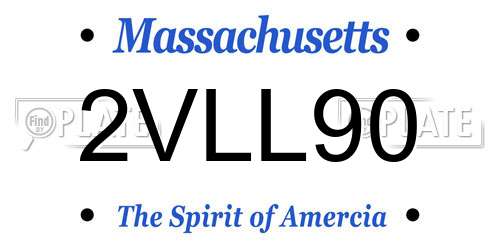 2VLL90 Massachusetts License Plate