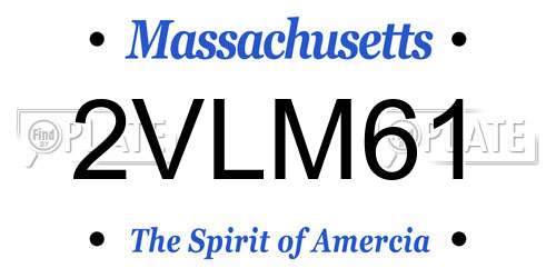 2VLM61 Massachusetts License Plate