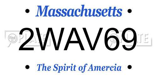 2WAV69 Massachusetts License Plate