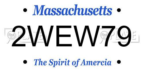 2WEW79 Massachusetts License Plate