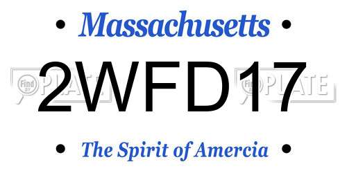2WFD17 Massachusetts License Plate