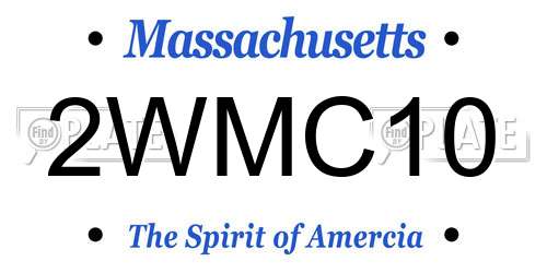 2WMC10 Massachusetts License Plate