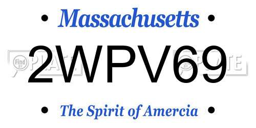 2WPV69 Massachusetts License Plate