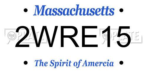 2WRE15 Massachusetts License Plate