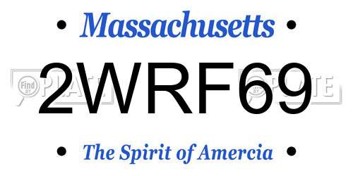 2WRF69 Massachusetts License Plate