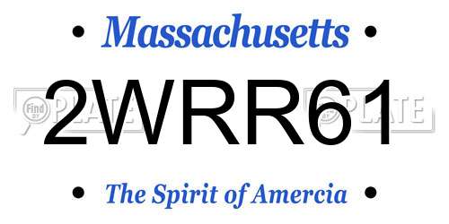 2WRR61 Massachusetts License Plate