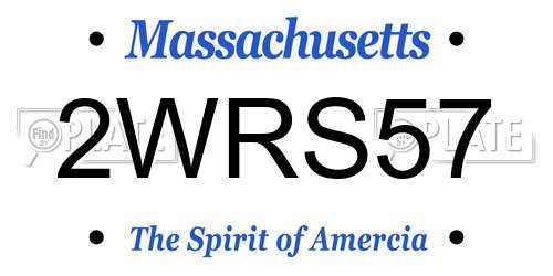 2WRS57 Massachusetts License Plate
