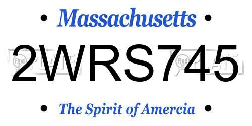 2WRS745 Massachusetts License Plate
