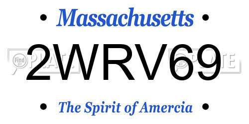 2WRV69 Massachusetts License Plate