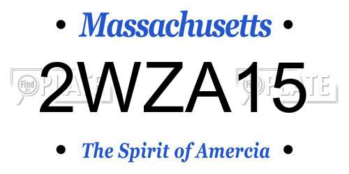 2WZA15 Massachusetts License Plate