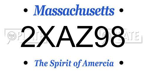 2XAZ98 Massachusetts License Plate