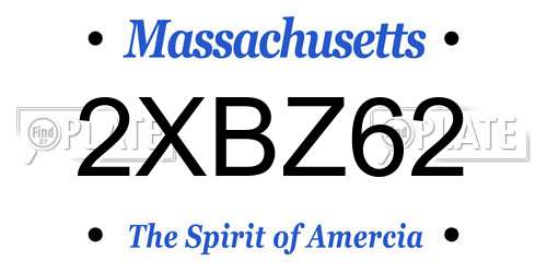 2XBZ62 Massachusetts License Plate