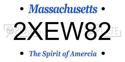2XEW82 Massachusetts License Plate