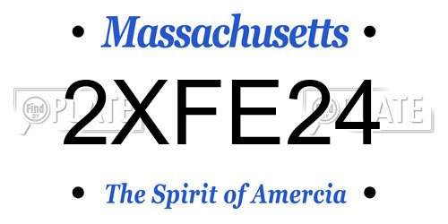 2XFE24 Massachusetts License Plate