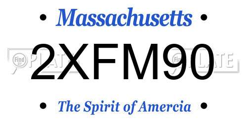 2XFM90 Massachusetts License Plate