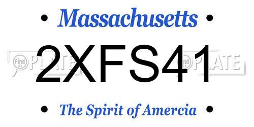 2XFS41 Massachusetts License Plate