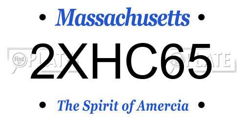 2XHC65 Massachusetts License Plate