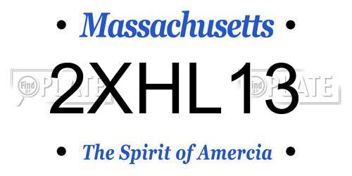 2XHL13 Massachusetts License Plate
