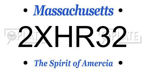 2XHR32 Massachusetts License Plate