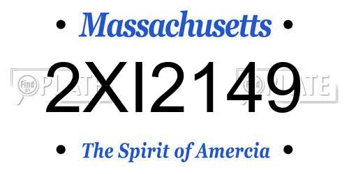 2XI2149 Massachusetts License Plate