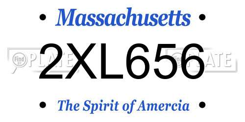 2XL656 Massachusetts License Plate
