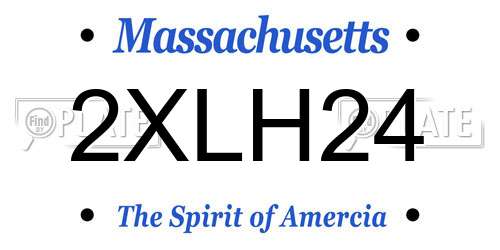 2XLH24 Massachusetts License Plate