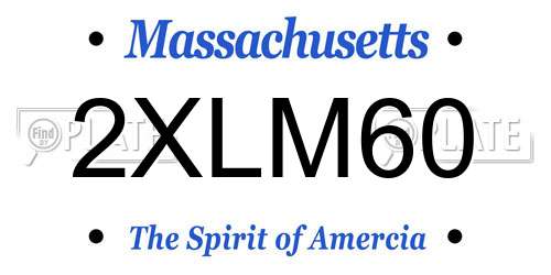 2XLM60 Massachusetts License Plate