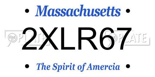 2XLR67 Massachusetts License Plate