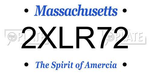 2XLR72 Massachusetts License Plate