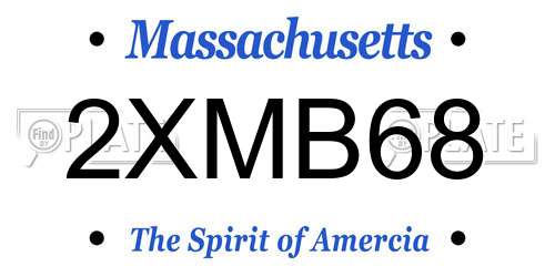 2XMB68 Massachusetts License Plate