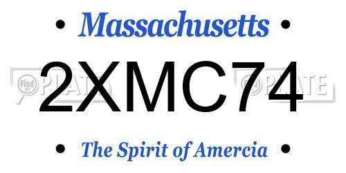 2XMC74 Massachusetts License Plate