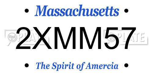 2XMM57 Massachusetts License Plate