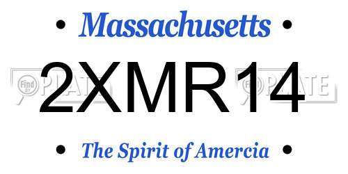 2XMR14 Massachusetts License Plate
