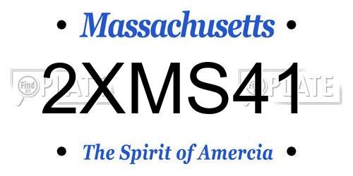 2XMS41 Massachusetts License Plate
