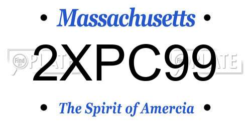 2XPC99 Massachusetts License Plate