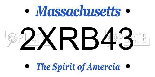 2XRB43 Massachusetts License Plate
