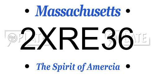 2XRE36 Massachusetts License Plate