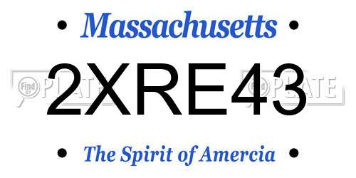 2XRE43 Massachusetts License Plate