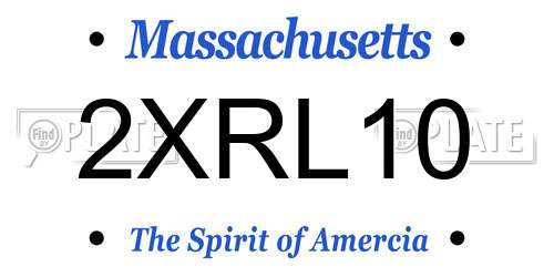 2XRL10 Massachusetts License Plate