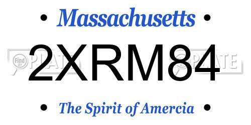 2XRM84 Massachusetts License Plate