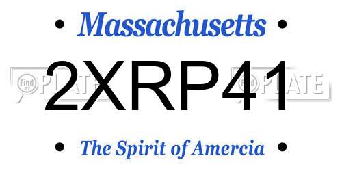 2XRP41 Massachusetts License Plate