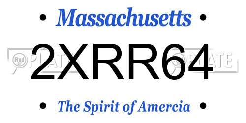 2XRR64 Massachusetts License Plate