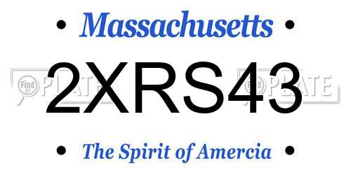 2XRS43 Massachusetts License Plate
