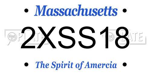 2XSS18 Massachusetts License Plate