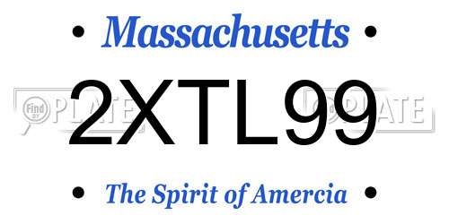 2XTL99 Massachusetts License Plate