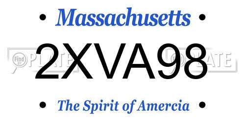 2XVA98 Massachusetts License Plate