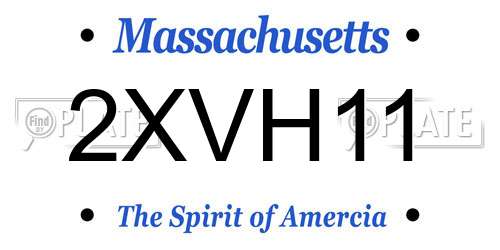 2XVH11 Massachusetts License Plate