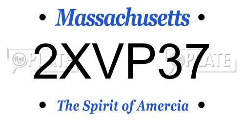 2XVP37 Massachusetts License Plate