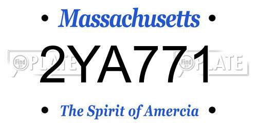 2YA771 Massachusetts License Plate