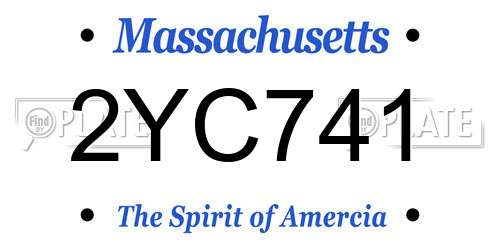 2YC741 Massachusetts License Plate